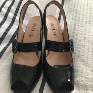 Anyi Lu Black Patent Leather